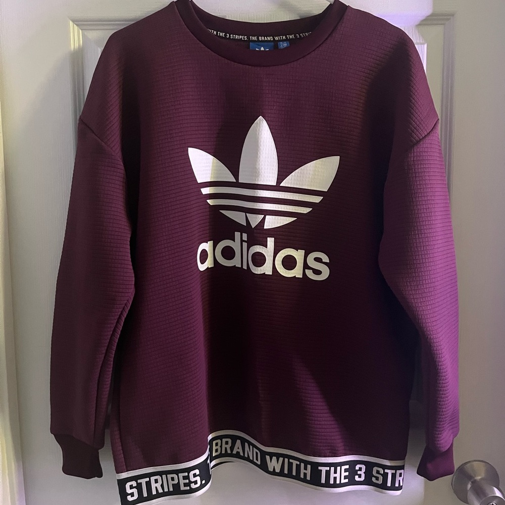Adidas Trefoil Textured Sweatshirt - Women’s Small